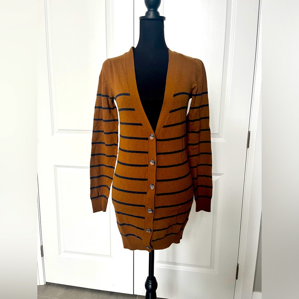 ONLY striped longer length cardigan size medium item 07-09
